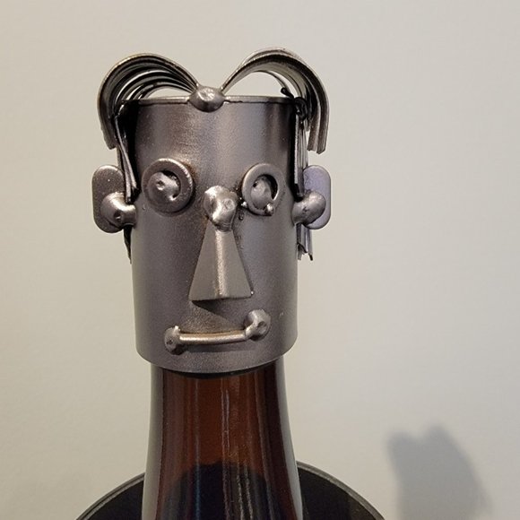 H & K Steel Scuptures Waiter Wine Bottle Holder/Wine Caddy - Picture 3 of 15